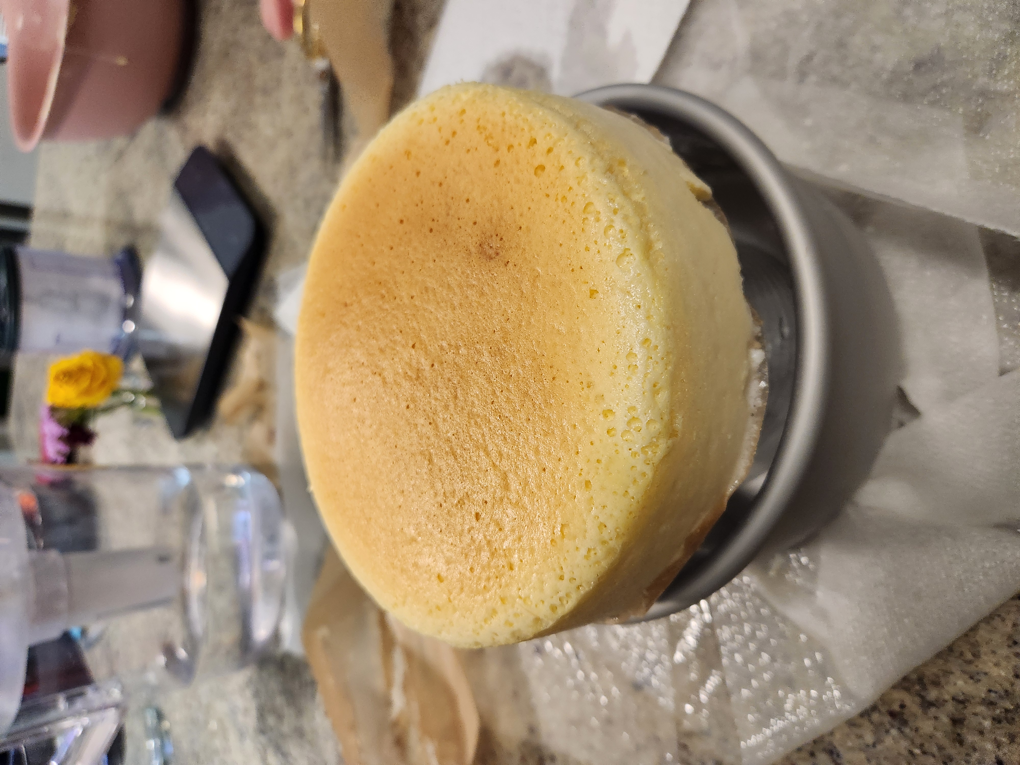 finished cake out of tin