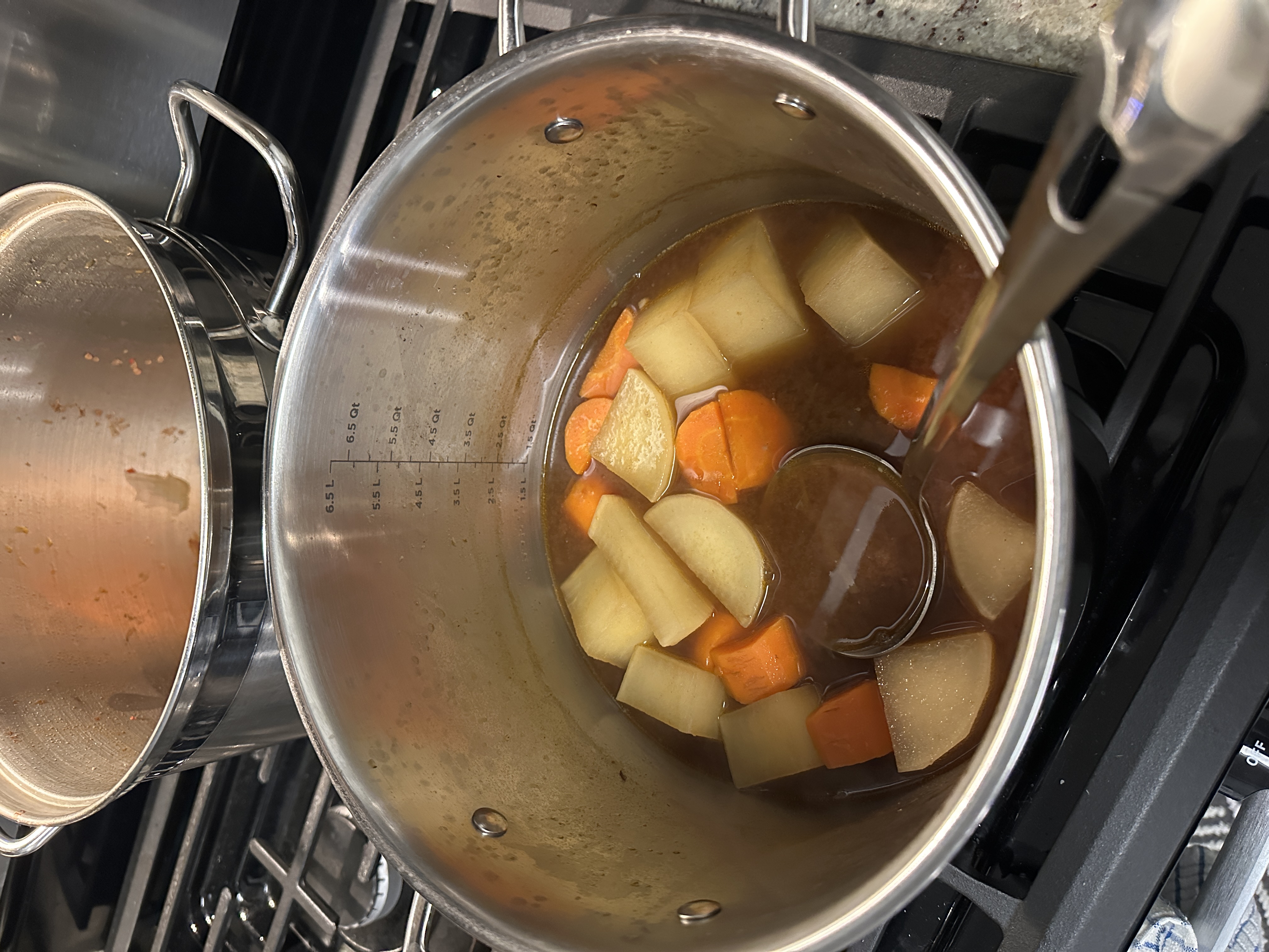 stock and veggie reboil